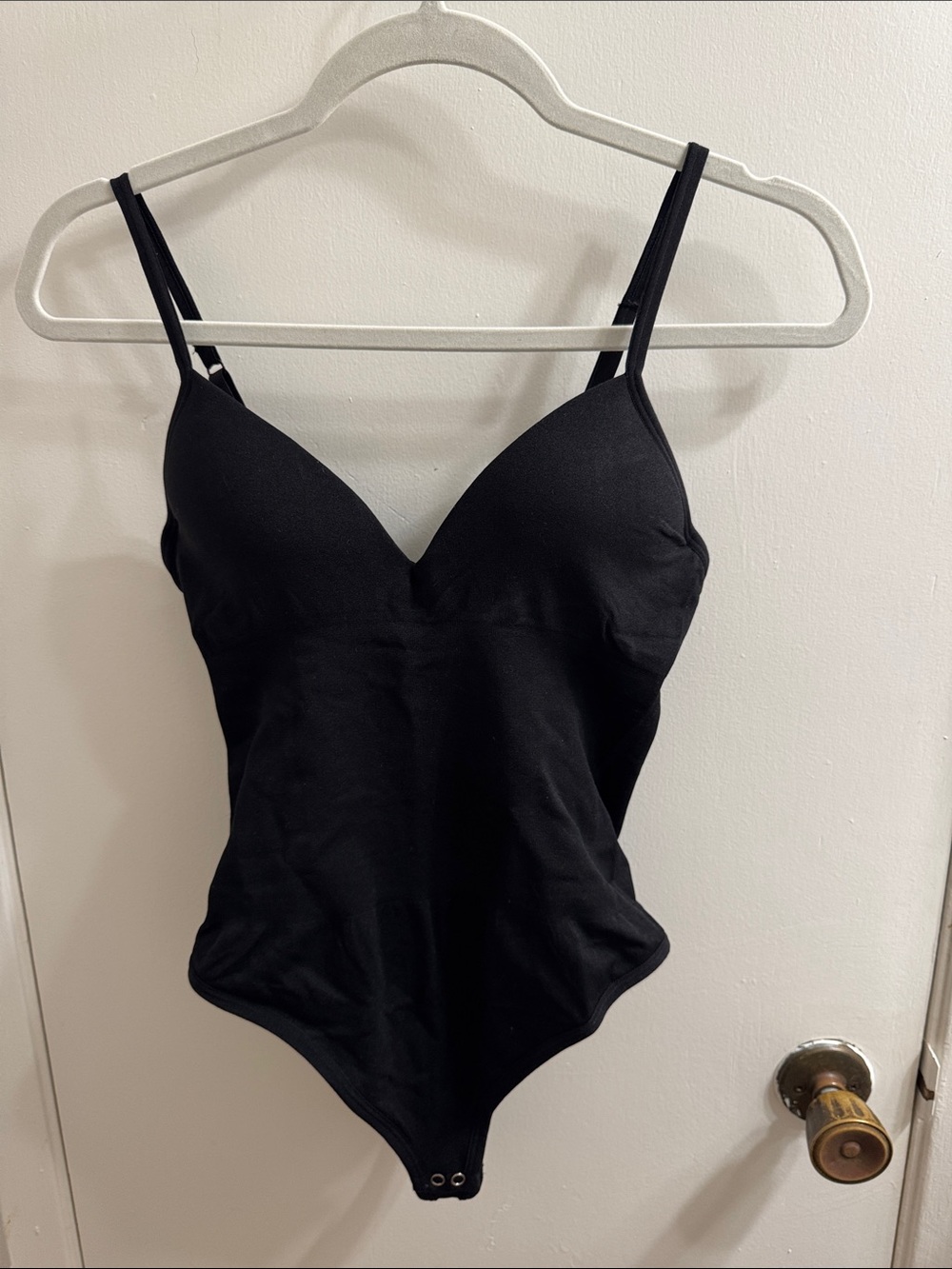 Fashion Nova Black Sleeveless Bodysuit with Thin Straps